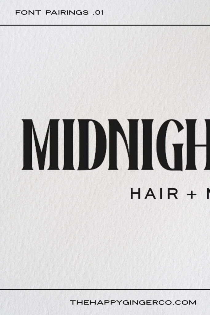 A graphic that shows a sample of an upscale western font pairing.