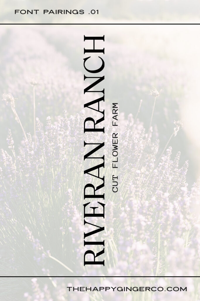 A graphic that shows a sample of an upscale western font pairing.