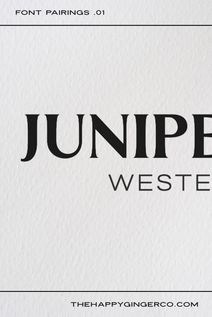 A graphic that shows a sample of an upscale western font pairing.