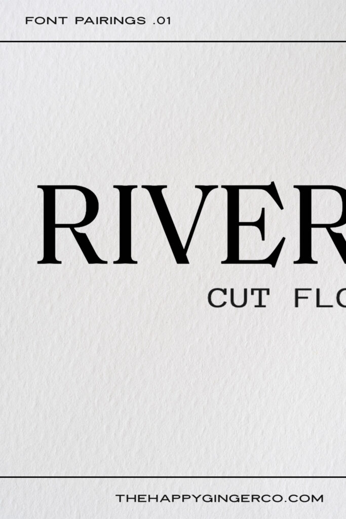 A graphic that shows a sample of an upscale western font pairing.